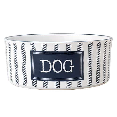 Country Blue Crock Dog Bowl