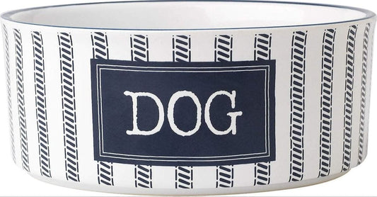 Country Blue Crock Dog Bowl