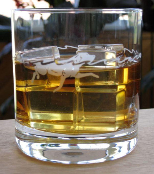 Etched Whiskey Drinking Glasses